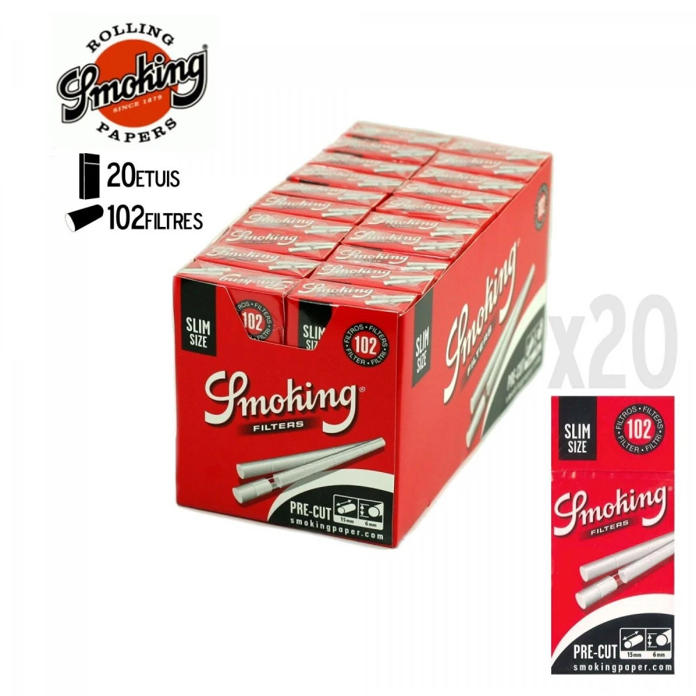20 Etuis De Filtres Slim En Stick - Smoking 2 20 Etuis De Filtres Slim En Stick - Smoking – Image 2