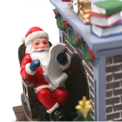 Accessoire De Déco Musical Et Lumineux - Père Noël Et Se Cheminée -Promos Nid Objet Magasin accessoire de deco musical et lumineux pere noel et se cheminee 4