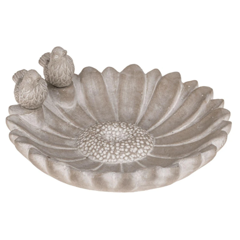 Bain Pour Oiseaux En Ciment - Fleur 1 Bain Pour Oiseaux En Ciment - Fleur