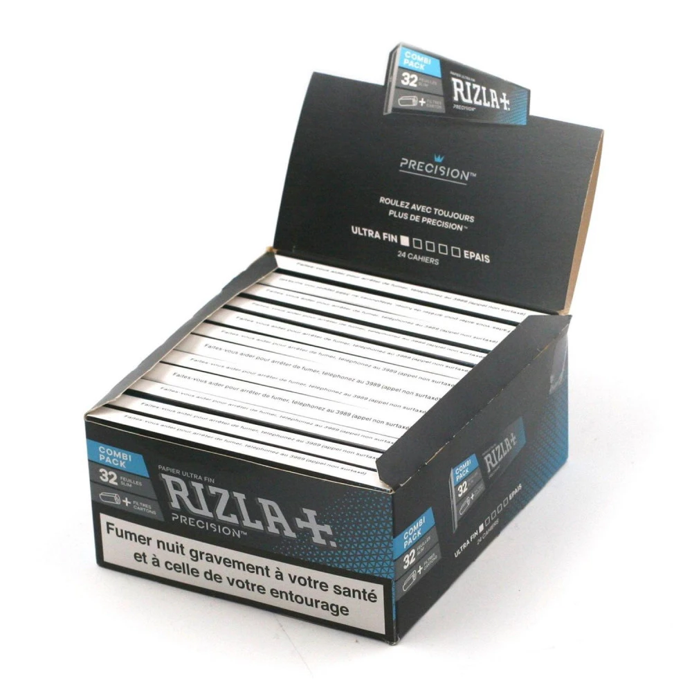 Boite De 24 Paquets Feuilles Slim Rizla Precision + Filtres Cartons 2 Boite De 24 Paquets Feuilles Slim Rizla Precision + Filtres Cartons – Image 2