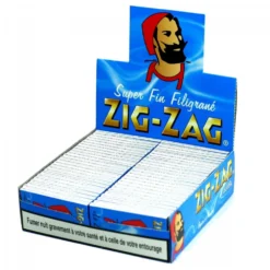 Boite De 50 Carnets De Feuilles à Rouler - Zig Zag Bleu -Promos Nid Objet Magasin boite de 50 carnets de feuilles a rouler zig zag bleu 2