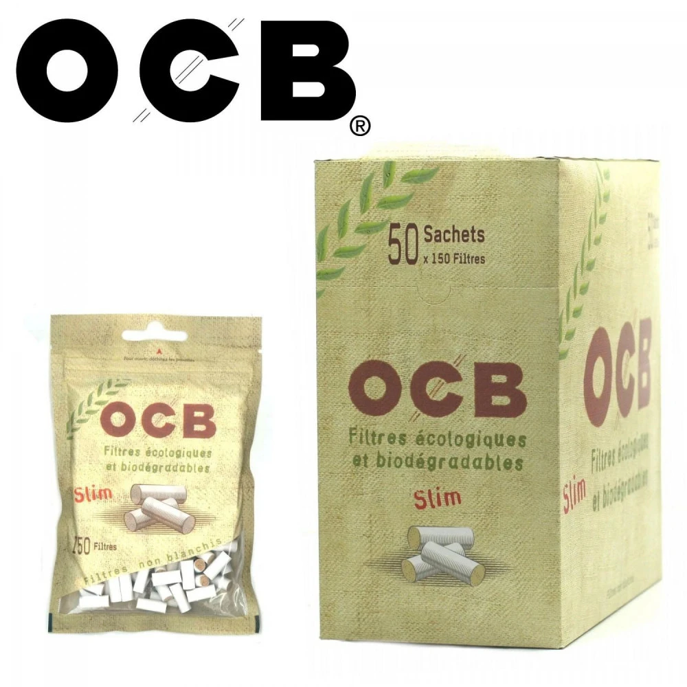 Boite De 50 Sachets De Filtres Slim Bio - OCB 1 Boite De 50 Sachets De Filtres Slim Bio - OCB