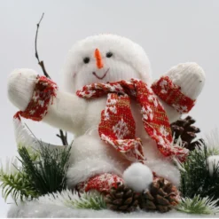 Bonhomme De Neige Décor Forêt Déco De Noël à Poser 33 Cm -Promos Nid Objet Magasin bonhomme de neige decor foret deco de noel a poser 33 cm 2