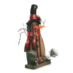 Bonhomme De Neige En Bois Foncé Décoré 35 Cm 6 Bonhomme De Neige En Bois Foncé Décoré 35 Cm -Promos Nid Objet Magasin bonhomme de neige en bois fonce decore 35 cm 2