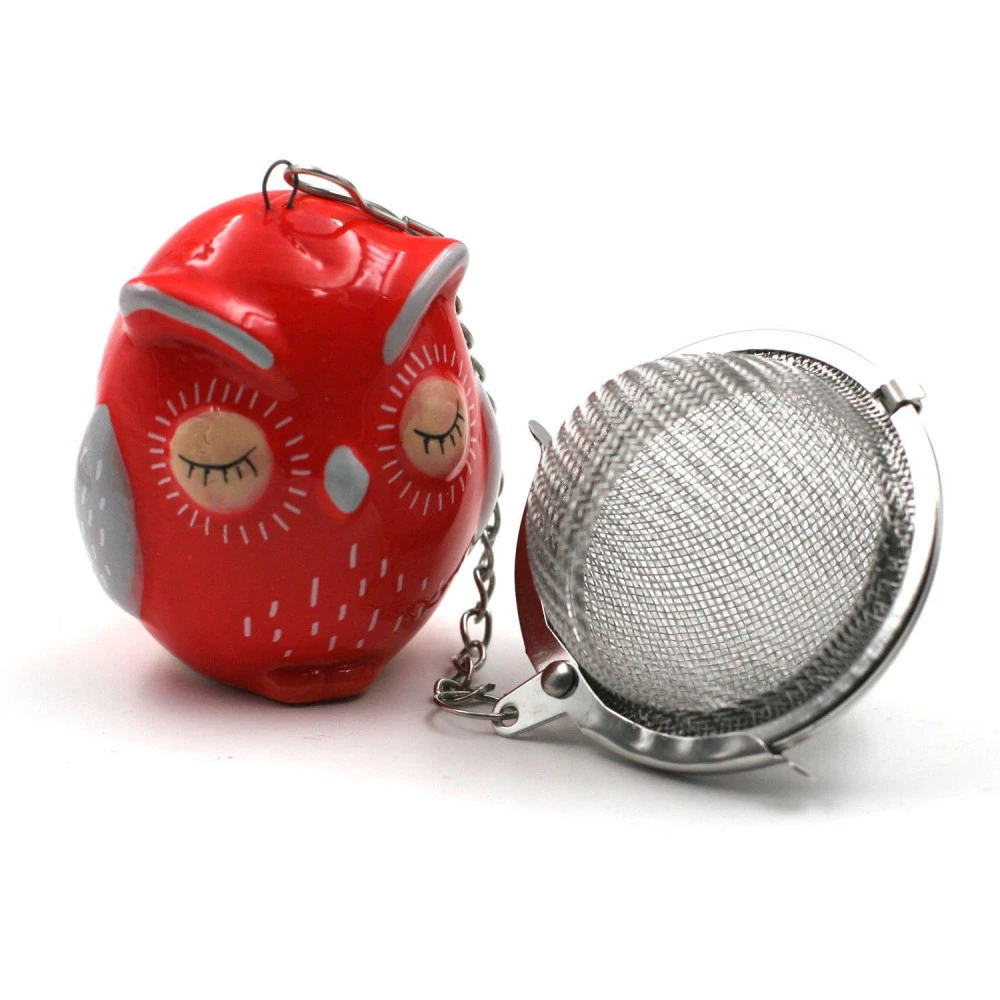 Boule à Thé Avec Reposes Cuillères Collection Chouette Huhula 2 Boule à Thé Avec Reposes Cuillères Collection Chouette Huhula – Image 2