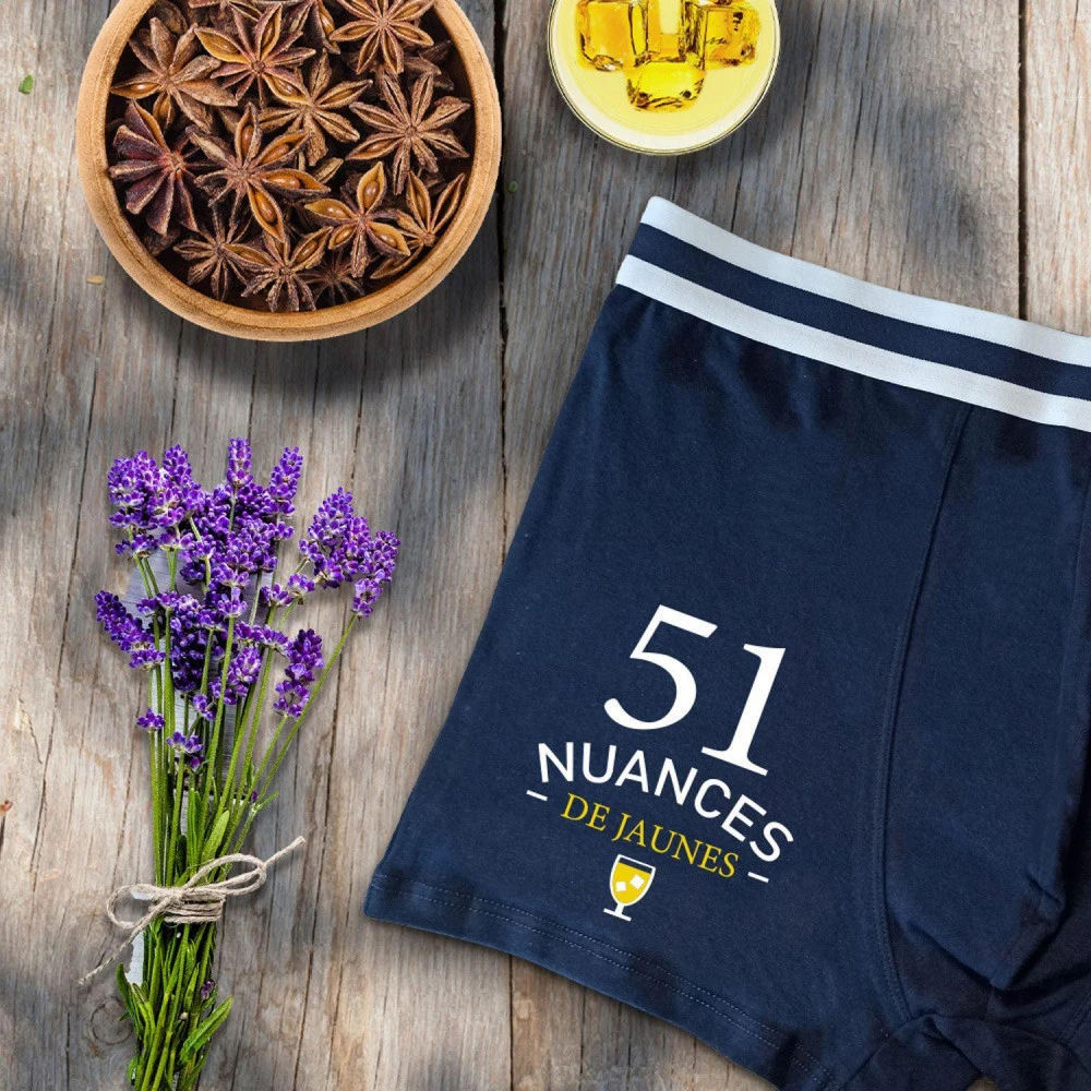 Boxer - 51 Nuances De Jaunes - Taille L 2 Boxer - 51 Nuances De Jaunes - Taille L – Image 2