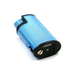 Briquet Turbo Métal Avec Perce Cigare Intégrer - Bleu -Promos Nid Objet Magasin briquet turbo metal avec perce cigare integrer bleu 2