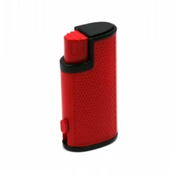 Briquet Turbo Métal Avec Perce Cigare Intégrer – Rouge -Promos Nid Objet Magasin briquet turbo metal avec perce cigare integrer rouge 3