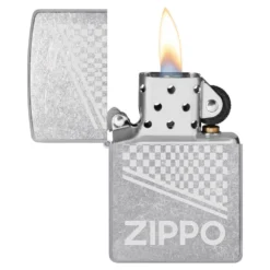 Briquet Zippo Street Chrome Checkered -Promos Nid Objet Magasin briquet zippo street chrome checkered 2