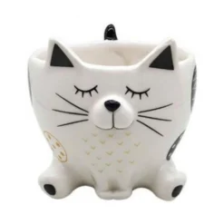 Cache Pot De Fleur - Chat Soho Blanc Grand Modèle