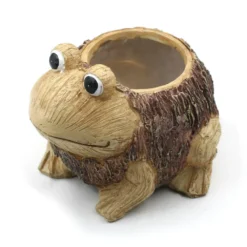 Cache Pot Effet Bois - Grenouille -Promos Nid Objet Magasin cache pot effet bois grenouille 1