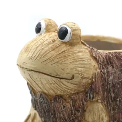 Cache Pot Effet Bois - Grenouille -Promos Nid Objet Magasin cache pot effet bois grenouille 2