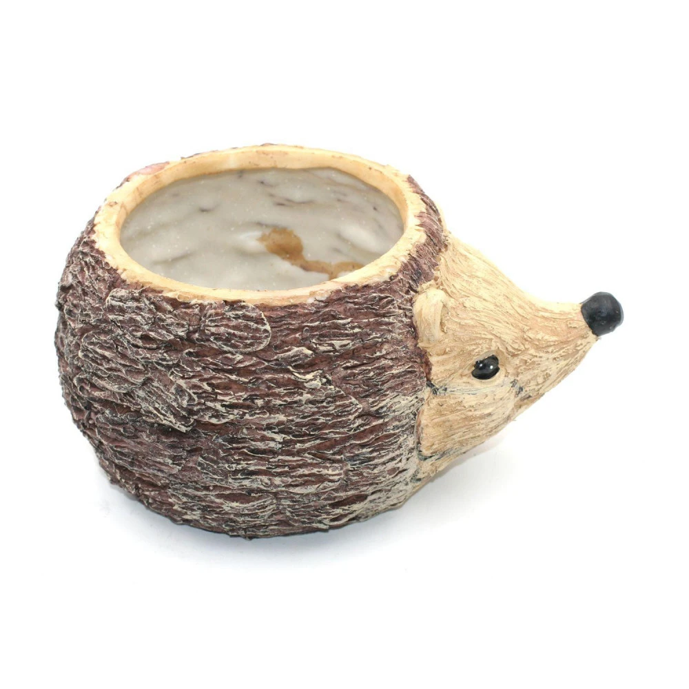 Cache Pot Effet Bois - Hérisson 4 Cache Pot Effet Bois - Hérisson – Image 4