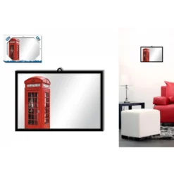 Cadre Miroir Décoratif Cabine Téléphonique LONDRES