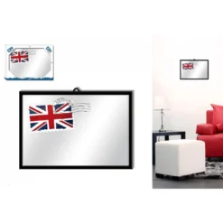 Cadre Miroir Décoratif Carte Postale - Déco Londres -Promos Nid Objet Magasin cadre miroir decoratif carte postale deco londres 2