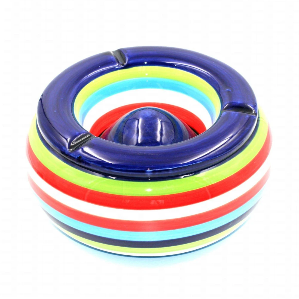 Cendrier Marocain Géant 22 Cm - Bleu 2 Cendrier Marocain Géant 22 Cm - Bleu – Image 2