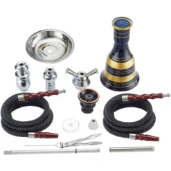 Chicha Al Malik - Double Tuyaux - Or -Promos Nid Objet Magasin chicha al malik double tuyaux or 4