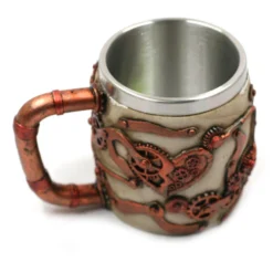 Chope Polyrésine Cyborg Skull - Blanc / Cuivre -Promos Nid Objet Magasin chope polyresine cyborg skull blanc cuivre 2