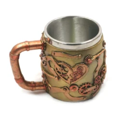 Chope Polyrésine Cyborg Skull - Doré / Cuivre -Promos Nid Objet Magasin chope polyresine cyborg skull dore cuivre 2