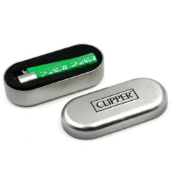 Clipper Métal Avec Etui – Green Pattern -Promos Nid Objet Magasin clipper metal avec etui green pattern 2