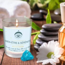 Coffret Bien Être - Bougie Et Pierre De Lithothérapie Turquoise 5 Coffret Bien Être - Bougie Et Pierre De Lithothérapie Turquoise -Promos Nid Objet Magasin coffret bien etre bougie et pierre de lithotherapie turquoise 2