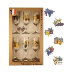 Coffret De 6 Flûtes Sérigraphie Grappe De Raisin -Promos Nid Objet Magasin coffret de 6 flutes serigraphie grappe de raisin 2