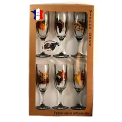 Coffret De 6 Flûtes Sérigraphie Grappe De Raisin -Promos Nid Objet Magasin coffret de 6 flutes serigraphie grappe de raisin 3