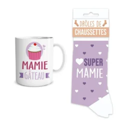 Coffret Mug Et Chaussettes - Mamie 5 Coffret Mug Et Chaussettes - Mamie -Promos Nid Objet Magasin coffret mug et chaussettes mamie 2