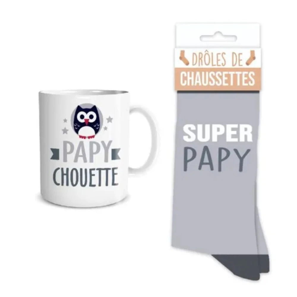 Coffret Mug Et Chaussettes Super Papy 2 Coffret Mug Et Chaussettes Super Papy – Image 2