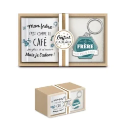 Coffret Mug Et Porte Clés - Mon Frère -Promos Nid Objet Magasin coffret mug et porte cles frere 1 2