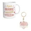 Coffret Mug Et Porte Clés - Mamie Chérie