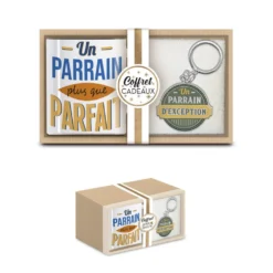 Coffret Mug Et Porte Clés - Parrain 5 Coffret Mug Et Porte Clés - Parrain -Promos Nid Objet Magasin coffret mug et porte cles parrain 2