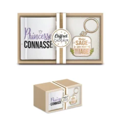 Coffret Mug Et Porte Clés - Princesse Connasse -Promos Nid Objet Magasin coffret mug et porte cles princesse connasse 1 2