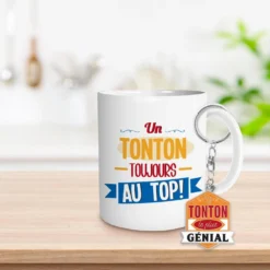 Coffret Mug Et Porte Clés - Tonton -Promos Nid Objet Magasin coffret mug et porte cles tonton 1
