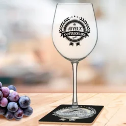 Coffret Verre à Vin Et Dessous De Verre - Joyeux Anniversaire -Promos Nid Objet Magasin coffret verre a vin et dessous de verre joyeux anniversaire 1