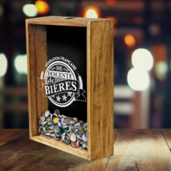 Collecteur De Capsules De Bières En Bois -Promos Nid Objet Magasin collecteur de capsules de bieres en bois 1
