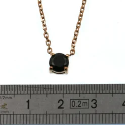 Collier En Plaqué Or Avec Pierre Noire (471093) -Promos Nid Objet Magasin collier en plaque or avec pierre noire 471093 2