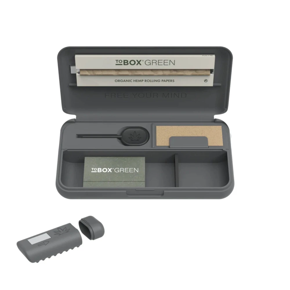 Boite à Tabac Slim Grise Multi Usage - Tobox Green 2 Boite à Tabac Slim Grise Multi Usage - Tobox Green – Image 2