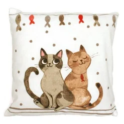 Coussin Collection Chats "Cutty" - 40x40 Cm