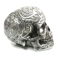 Crâne Gothique En Résine - Couleur Argent -Promos Nid Objet Magasin crane gothique en resine couleur argent 2