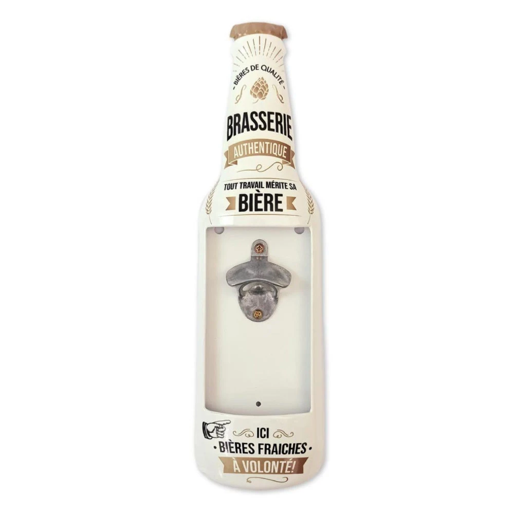 Décapsuleur Mural Bouteille Blanc 2 Décapsuleur Mural Bouteille Blanc – Image 2