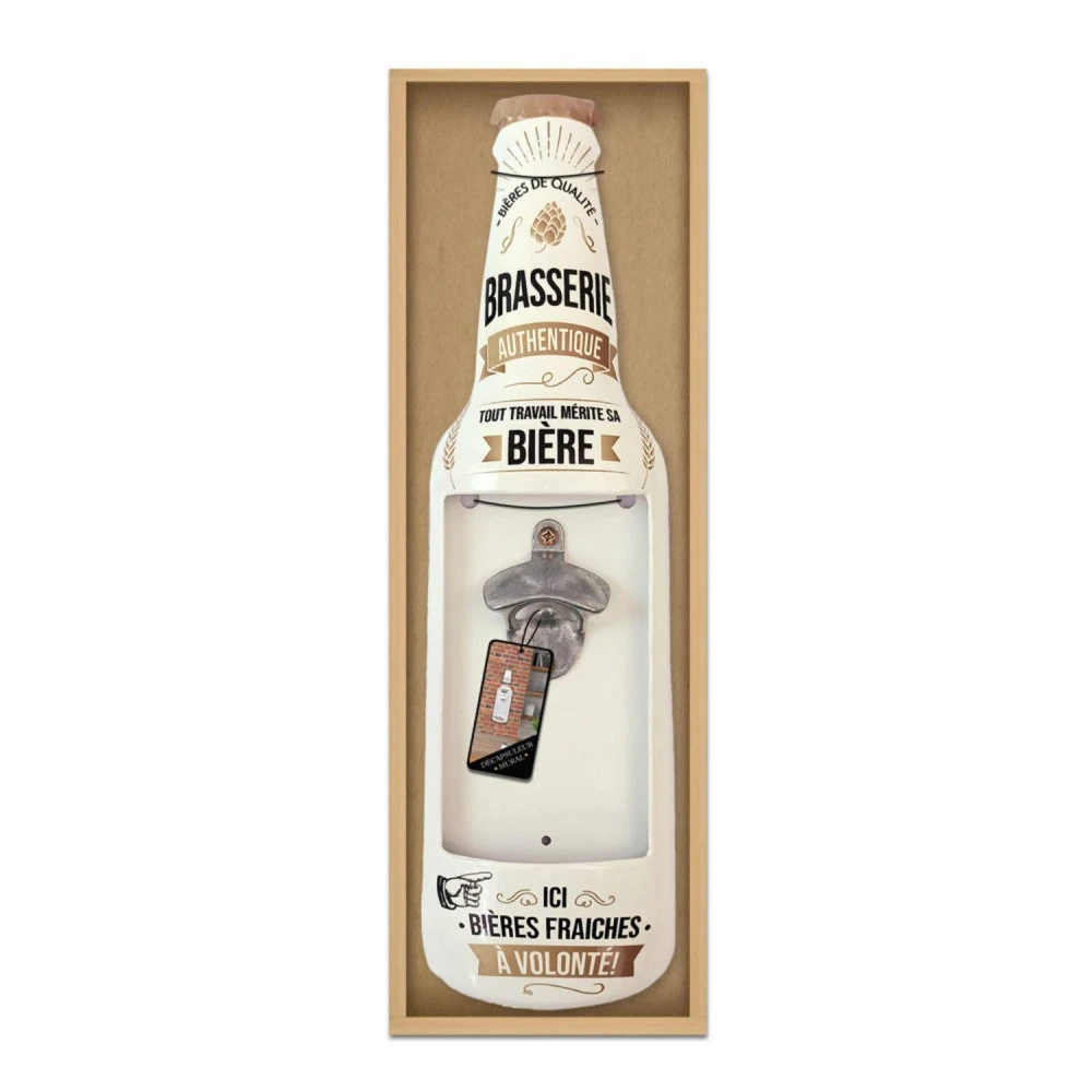 Décapsuleur Mural Bouteille Blanc 1 Décapsuleur Mural Bouteille Blanc