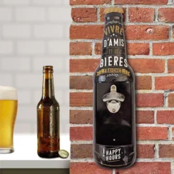 Décapsuleur Mural Bouteille Noir 5 Décapsuleur Mural Bouteille Noir -Promos Nid Objet Magasin decapsuleur mural bouteille noir 2