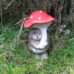 Déco De Jardin 22 Cm En Céramique - Hérisson Avec Champignon Rouge -Promos Nid Objet Magasin deco de jardin 22 cm en ceramique herisson avec champignon rouge 2