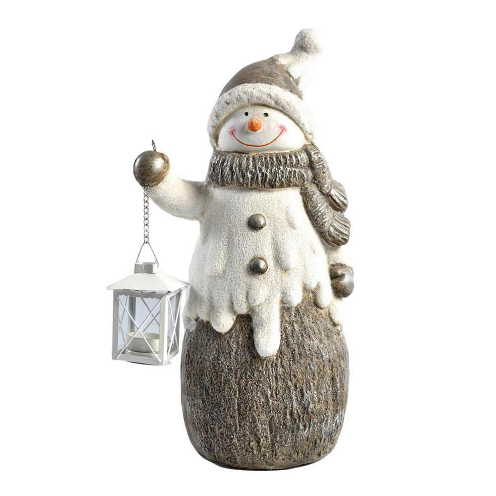 Déco De Noël Porte Bougie - Bonhomme De Neige 45 Cm 1 Déco De Noël Porte Bougie - Bonhomme De Neige 45 Cm