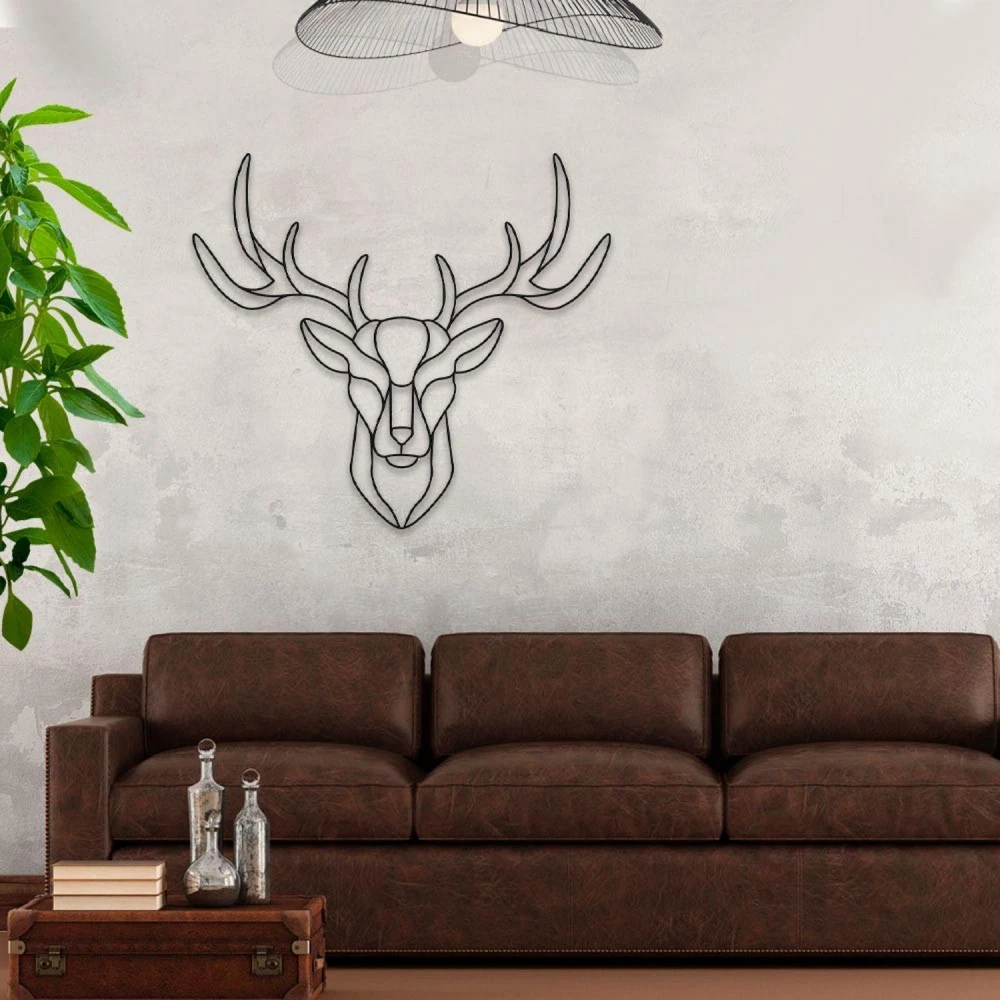 Déco Murale En Métal Cerf - 54 Cm 3 Déco Murale En Métal Cerf - 54 Cm – Image 3