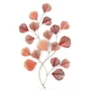 Décoration Murale Avec Feuillage Rose/Rouge En Métal
