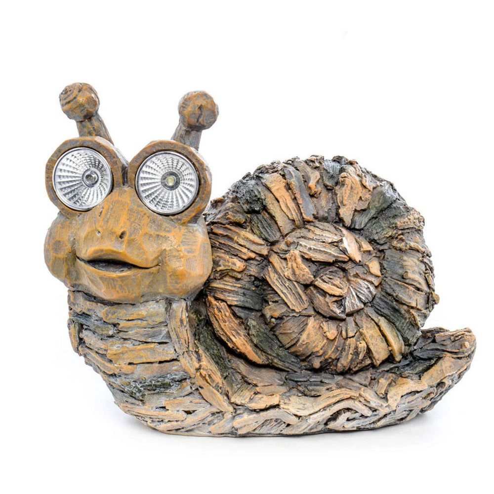 Escargot Effet Bois Solaire Led 1 Escargot Effet Bois Solaire Led