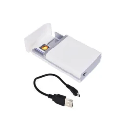 Champ Etui à Cigarettes Avec Allume-Cigarette - Blanc -Promos Nid Objet Magasin etui a cigarettes avec allume cigarette blanc 2