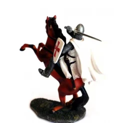 Figurine En Résine : Templier Sur Cheval Cabré -Promos Nid Objet Magasin figurine en resine templier sur cheval cabre 1